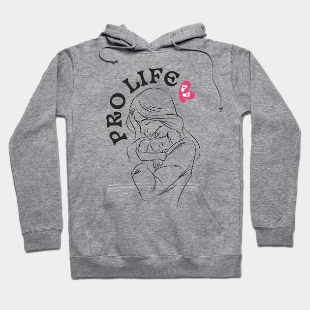 pro life - mother love Hoodie by SUMAMARU